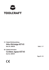 TOOLCRAFT 2489339 Originalbetriebsanleitung