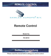 Samlex Europe RC-601D Bedienungsanleitung