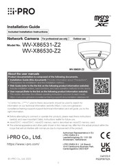 i-PRO WV-X86531-Z2 Installationshandbuch