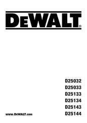 DeWalt D25033 Originalanweisung