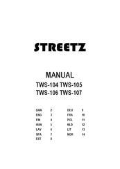 Streetz TWS-106 Bedienungsanleitung