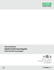 MSA ALTAIR 5X IR Gebrauchsanleitung