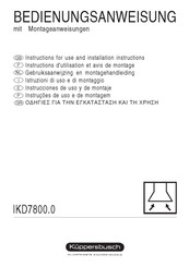 Küppersbusch IKD7800.0 Bedienungsanweisung Mit Montageanweisungen