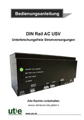 UTE DIN Rail AC USV 500 Bedienungsanleitung