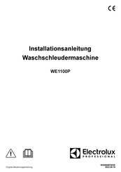 Electrolux Professional WE1100P Installationsanleitung