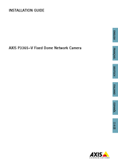 Axis Communications P3365-V Bedienungsanleitung