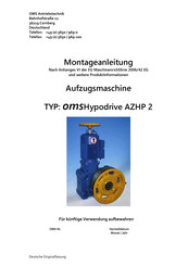 OMS Antriebstechnik Hypodrive AZHP 2 Montageanleitung