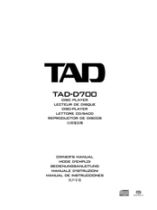 TAD TAD-D700 Bedienungsanleitung