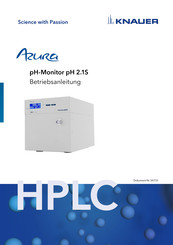 Knauer Azura pH-Monitor pH 2.1S Betriebsanleitung