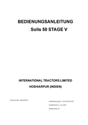 SOLIS 50 STAGE V Bedienungsanleitung
