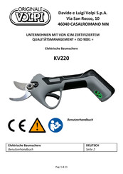 Volpi KV220 Benutzerhandbuch