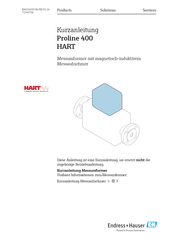 Endress+Hauser Proline 400 HART Kurzanleitung