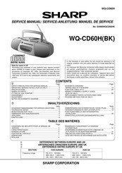 Sharp WQ-CD60HBK Serviceanleitung