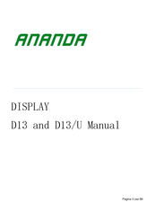 Ananda D13/U Bedienungsanleitung