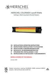 Herschel COLORADO 2500R Installations & Bedienungsanleitung