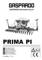 Gaspardo PRIMA PI Gebrauch Und Wartung