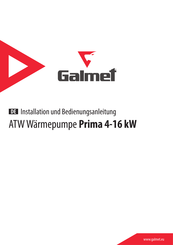 Galmet Prima 10kW Installations- Und Bedienungsanleitung