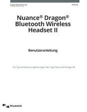 NUANCE Dragon Bluetooth Wireless Headset II Benutzeranleitung