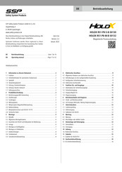 SSP HOLDX RS1-P8-W-B-S0132 Betriebsanleitung