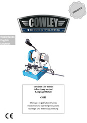 COWLEY INDUSTRIES CS225 Montage- Und Bedienungsanleitung
