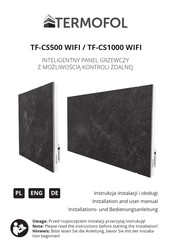 TERMOFOL TF-CS500 WIFI Installations- Und Bedienungsanleitung