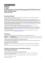 Siemens SIMATIC S7-400 Produktinformation
