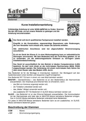 Satel INT-TSI Kurze Installationsanleitung
