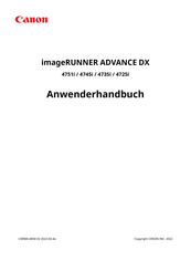 Canon imageRUNNER ADVANCE DX 4751i Anwenderhandbuch