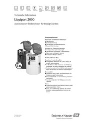 Endress+Hauser Liquiport 2000 Technische Information