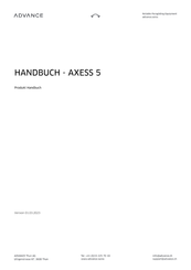 Advance AXESS 5 Handbuch