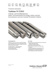 Endress+Hauser Turbimax W CUS65 Technische Information