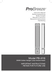 ProBreeze PB-H16 Bedienungsanleitung