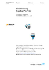 Endress+Hauser Cerabar PMP51B Kurzanleitung