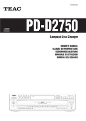 Teac PD-D2750 Bedienungsanleitung