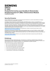 Siemens Simatic ET200S Produktinformation