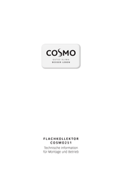 Cosmo COSMO251 Technische Information Für Montage Und Betrieb