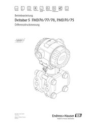 Endress+Hauser Deltabar S PMD70 Betriebsanleitung