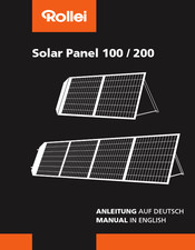 Rollei Solar Panel 200 Anleitung