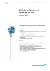 Endress+Hauser Levelflex FMP53 Technische Information