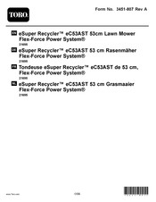 Toro eSuper Recycler eC53AST Bedienungsanleitung