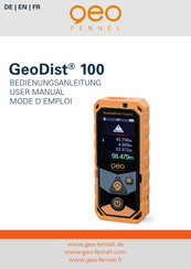 Geo-Fennel GeoDist 100 Bedienungsanleitung