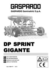 Gaspardo DP SPRINT-Serie Gebrauch Und Wartung