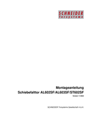 Schneider Torsysteme AL603SF Montageanleitung