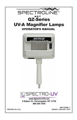 Spectro-UV Spectroline QZ-12 Bedienungsanleitung