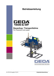 GEDA 1500 Z/ZP Betriebsanleitung