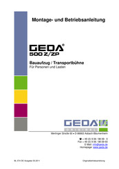 GEDA 500 Z/ZP Montage- Und Betriebsanleitung
