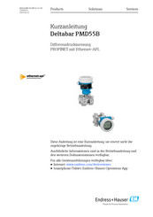 Endress+Hauser Deltabar PMD55B Kurzanleitung