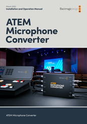 Blackmagic Design ATEM Television Studio HD8 Installationsanleitung