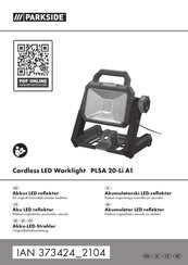 Parkside PLSA 20-Li A1 Originalbetriebsanleitung