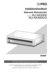 Panasonic i-PRO WJ-NX300K Installationshandbuch